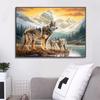 5d DIY Diamond Painting Cross Stitch Animal Wolf Diamond Embroidery Mosaic Full Round Drill Home Decor