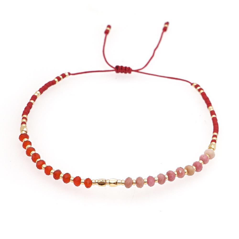Trendy Deep Blue & Gold Rice Bead Pearl Hand Bracelet: Niche Design Women's Fashion Accessory