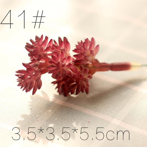 Realistic Flocked Succulents: Small Artificial Green Plant Wall Decor for Interiors