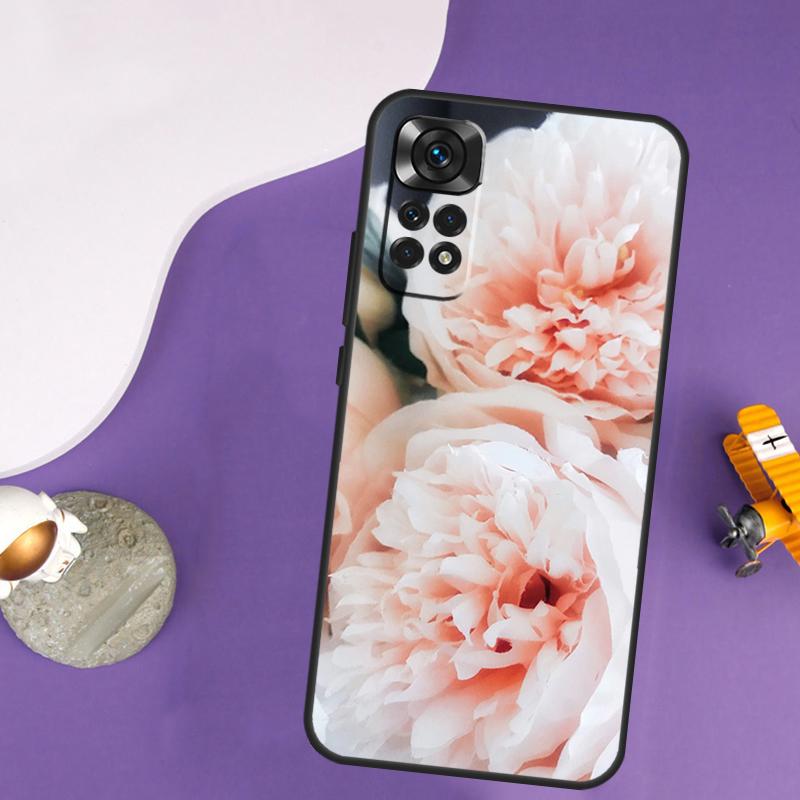 Peonies Beautiful Flower Case For Xiaomi Redmi Note 14 13 Pro 12 9 10 11 Pro 10S 11S 12S Redmi 14C 13C 10C 12C Cover
