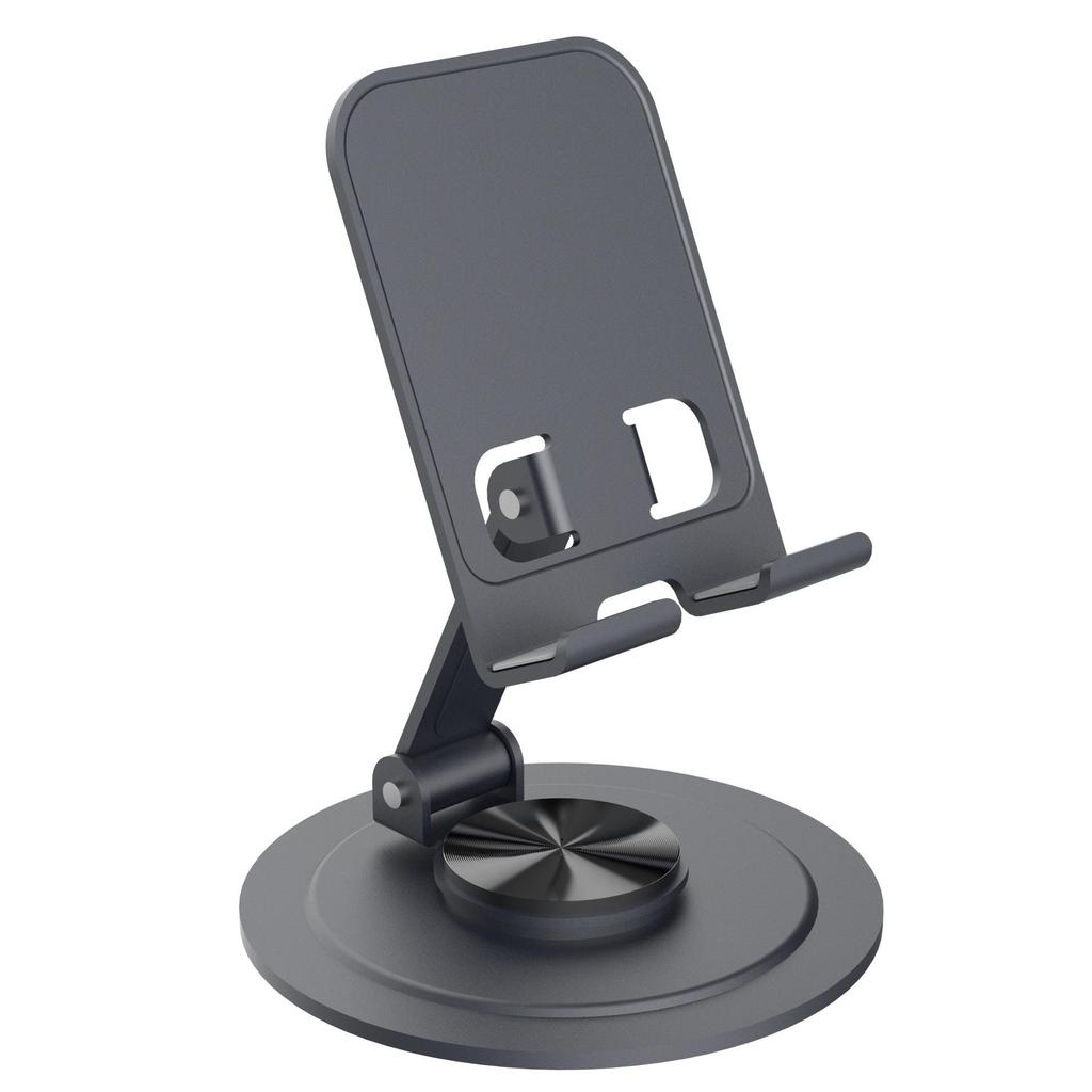 Multifunctional Aluminum Phone Holder: Rotating, Folding, All-Metal Desktop Stand with Custom Logo