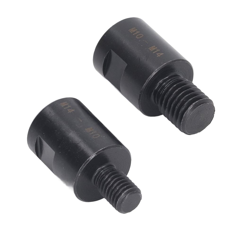 2PCS Thread Drill Bit Converters M10 to M14 and M10 to M14 Thread Shaft Converter Tool for Hole Opener Angle Grinder