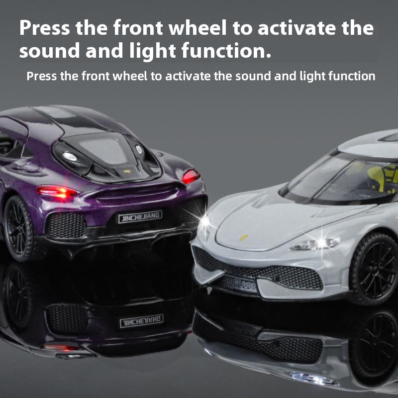 1/32 Ölçek Koenigsegg Gemini Gt Alaşım Süper Araba Model Model Simülasyon Araç Modeli Ses ve Işık Koleksiyonu Çocuk Oyuncak Hediyeleri