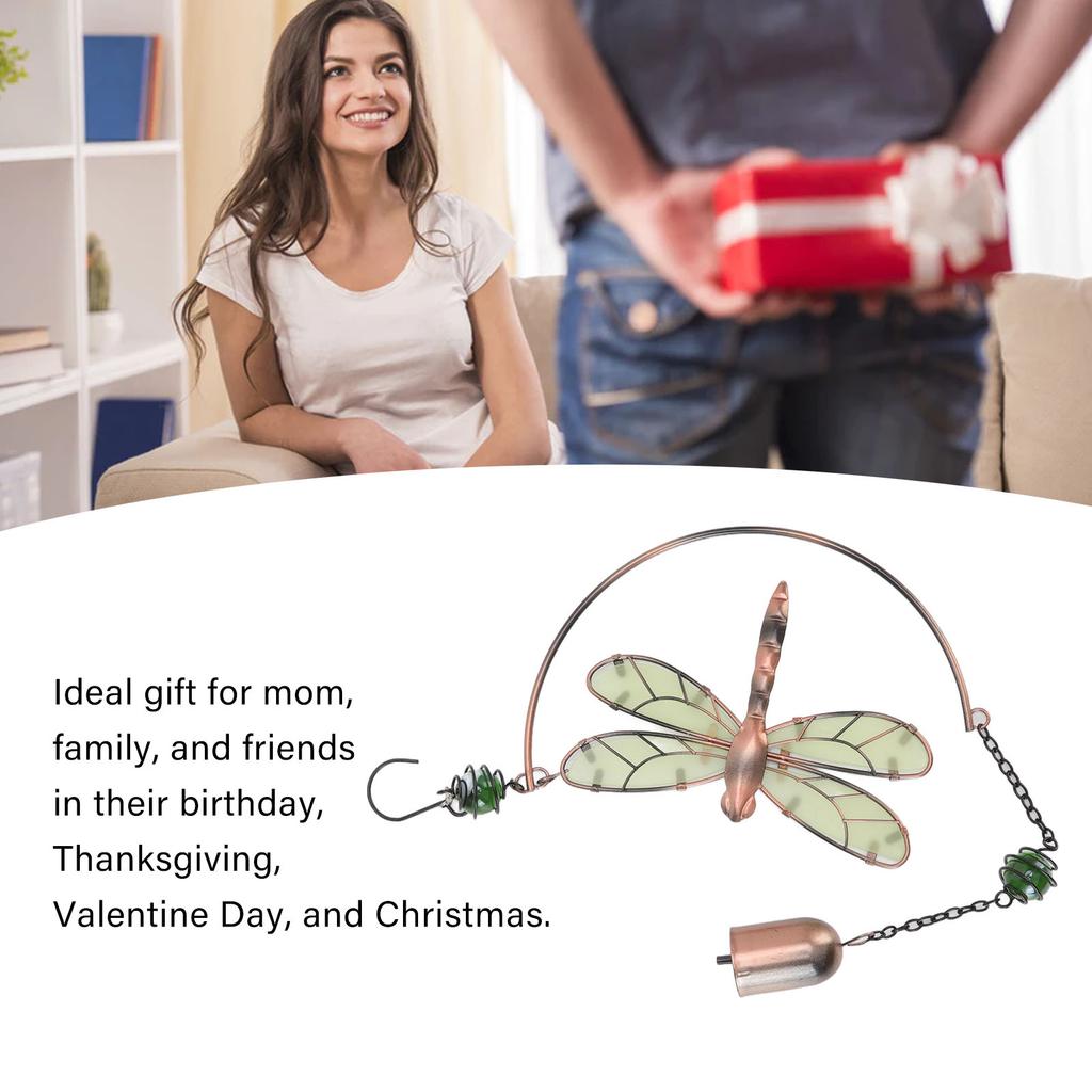 Dragonfly Wind Chimes Decor Dragonfly Wind Chimes Waterproof Beautiful Melody Iron Hanging Ornaments for Home Decoration