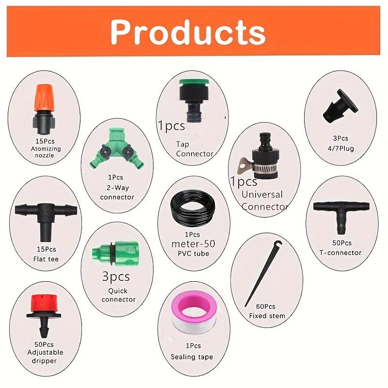 Adjustable Garden Sprinkler & Drip Irrigation System