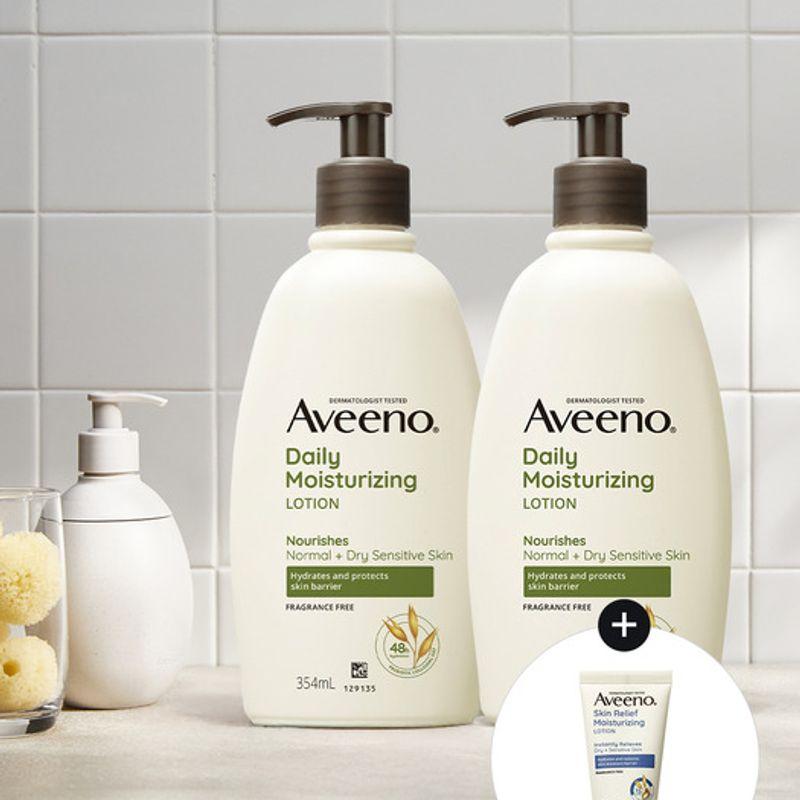 (Aveeno Daily Moisturizing Lotion 354mLx2