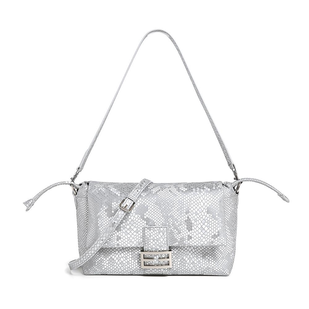 Frühling Hot Girls Europäische und Amerikanische Handtaschen Unterarm Schultertaschen für Damen Nische Retro Schlangenmuster Leder High End Vielseitige Taschen