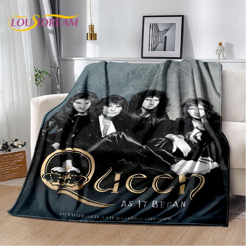 Freddie Mercury Queen-Rock-Band Soft Plush Blanket,Flannel Blanket Throw Blanket for Living Room Bedroom Bed Sofa Picnic Cover
