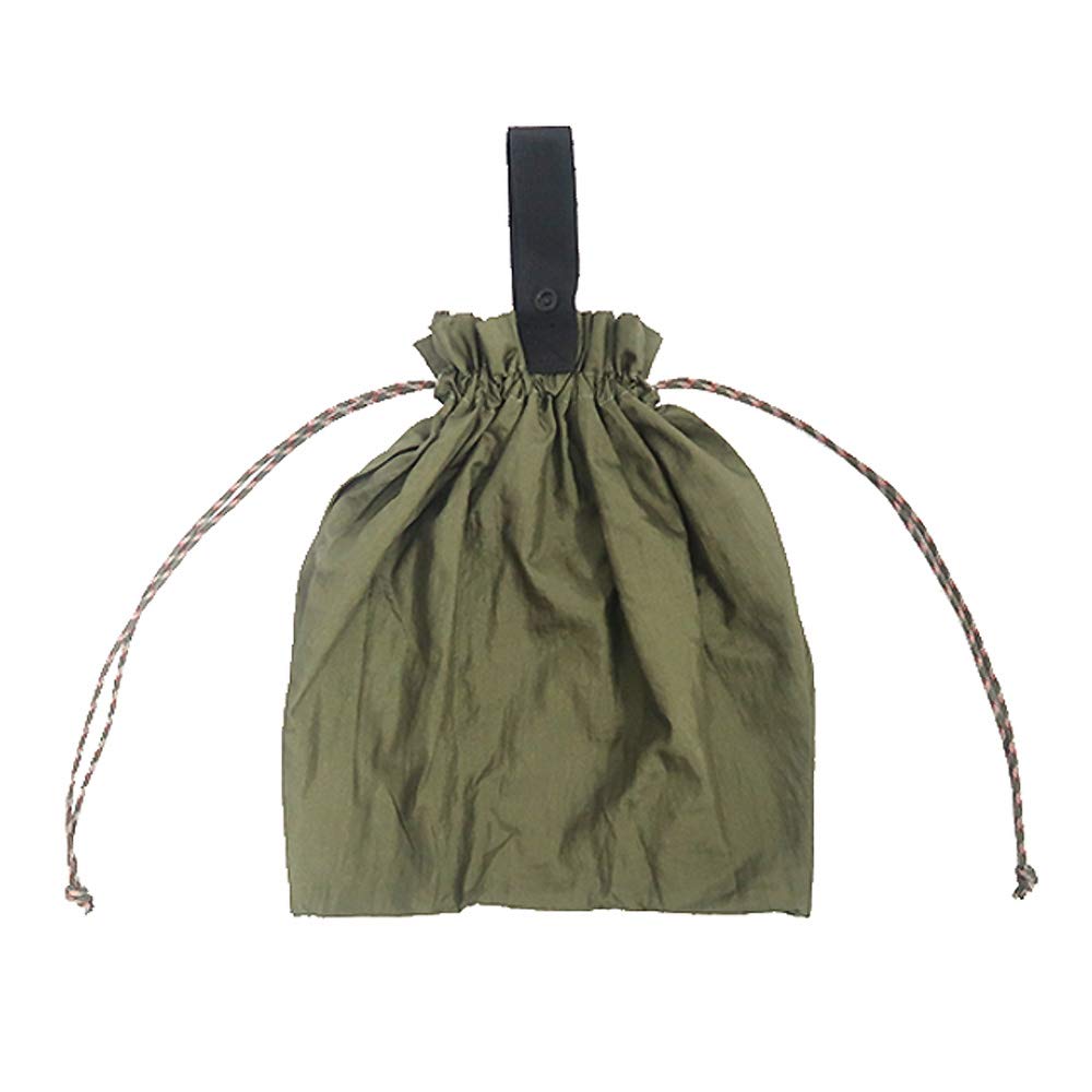 Post General Eco Packable Parachute Nylon Wolf Shopping Drawstring [POST GENERAL] Bag, Bag, Brown, Bag,
