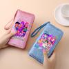 Vysoce kvalitní KPop Lovci démonů Dlouhá peněženka Dámské peněženky na zip Sequin Bling Koženka Kapsa na mince Držák na ID Kartu Dámské Clutch Peněženky