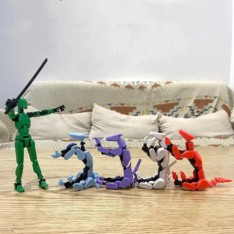 1249pcs Luminous Titan 13 Action Figures T13 Figure 3D Printed Multi-Jointed Movable Lucky 13 Action Figure Nova Figure Dummy