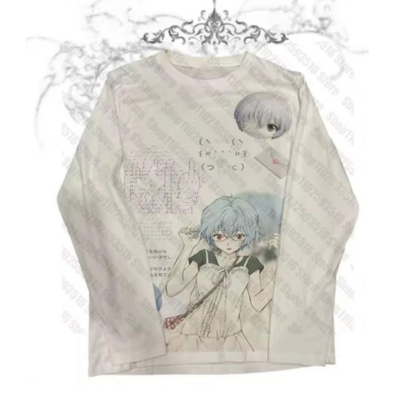 Unisex Vintage Streetwear Long Sleeve T-Shirt With 3D Digital Print Loose Fit Casual Tee Daily Wear
