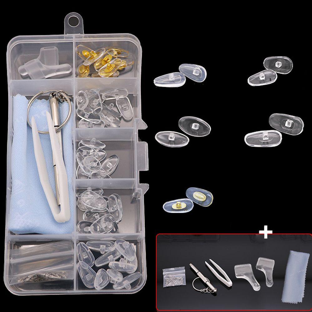 

Ear Hooks Metal with Screwdriver Air Chanmber Sunglass Repair Tool Glasses Screws Glasses Repair Kit Eyeglass Nose Pads