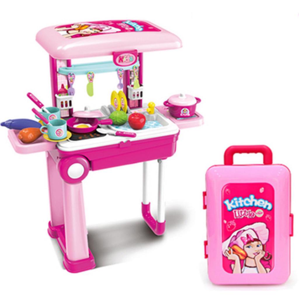 Kids Kitchen Set Children Kitchen Toys Large Kitchen Cooking Simulation Model Educational Toy For Ba