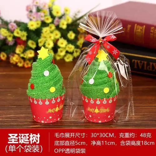 3pcs Christmas Soft New Christmas Hand towel Red Santa New Year gift Hand wash Face towel Home bathroom