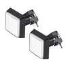 Game Push Button 50x50 Square LED Illuminated Push Button Switch with Micro Switch for Arcade Video White-2pcs