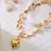 Bohemia Conch Starfish Imitation Pearl Necklace for Women Luxury Love Heart Shape Pendant Choker Beach Party Holiday Jewelry