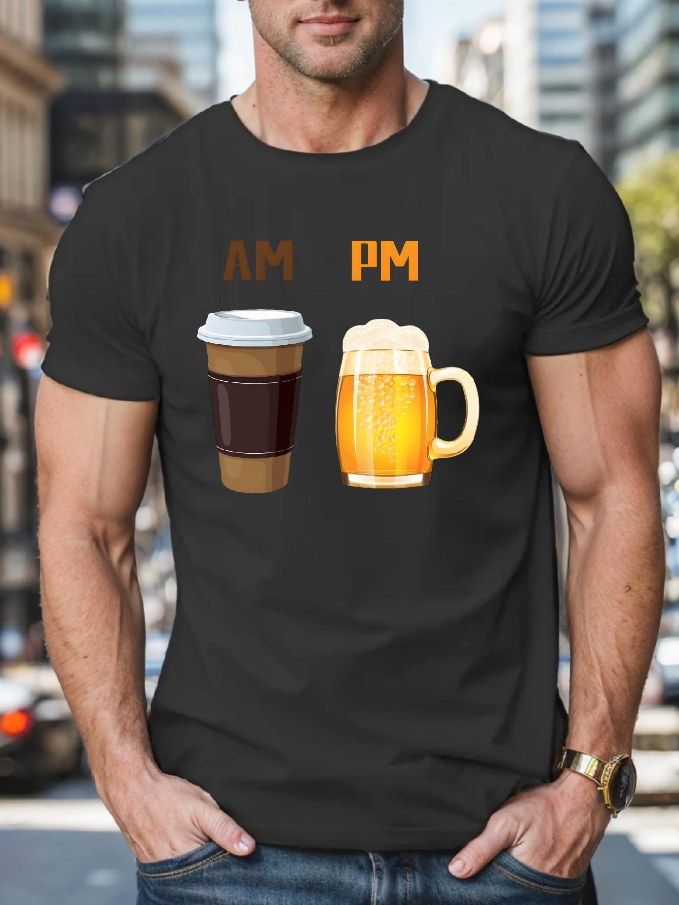 Мужская футболка с принтом в виде градиента цвета пива — фото 11