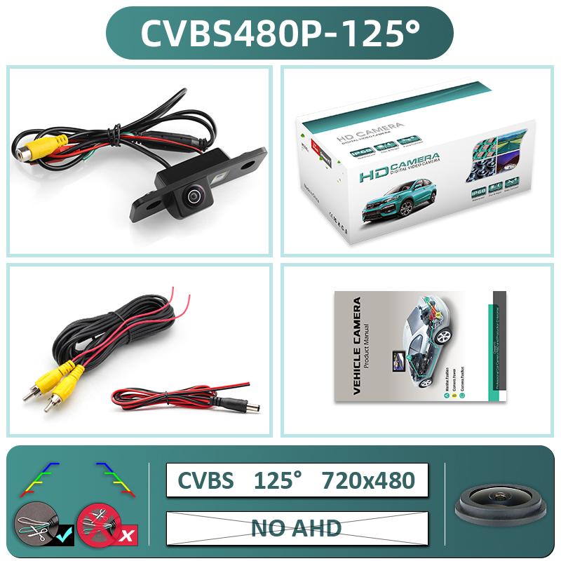 GreenYi 170 Degree 1920x1080P AHD Special Vehicle Rear View Camera for Skoda Roomster Octavia Tour Fabia Car CVBS480P-125deg