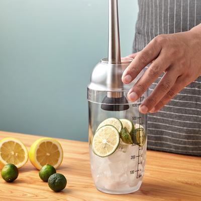 Bicchiere Shaker con Scala Beat Lemon Fruit Tea Drink Milk Tea Shop Strumento di Produzione Speciale Set Bicchiere Shaker Ispessito Resistente al Calore
