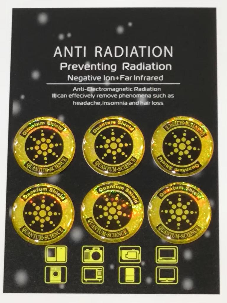 Customizable Mobile Radiation Protection Stickers - Energy & Negative Ion Shield, 6-Piece Set