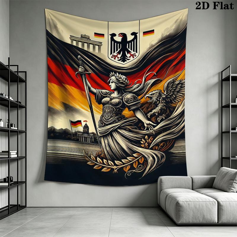 German Empire Wall Tapestry Aesthetic Wall Hanging Printed Fabric Blanket Decorative Tapestries for Bedroom Living Room Home Decor