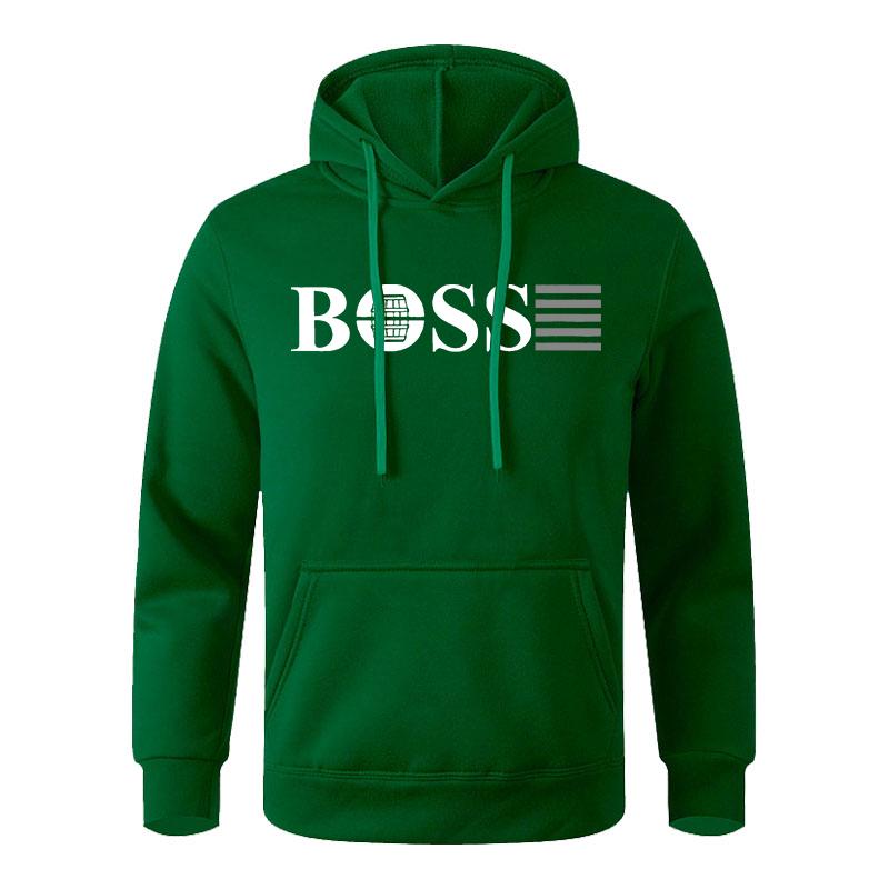 Fashionable Men's Hoodie with Street Casual Sports Style Long Sleeve and Kangaroo Pocket Fleece Sweatshirt for Autumn and Winter