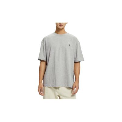 Casual Embroidered Logo Crew Neck T-Shirt Men Tops Hero-Grey 40HM229-031