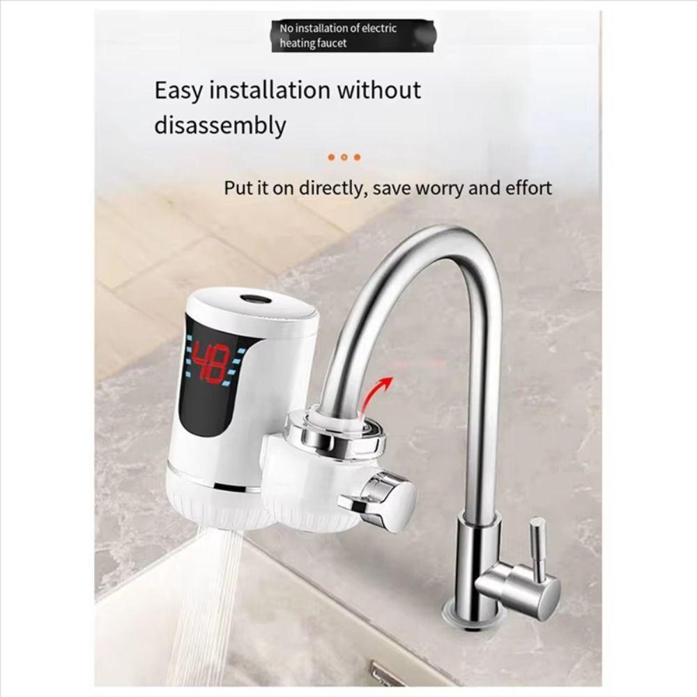 3000W Power Instant Electric Water Heater Rapid Heating Double Modes Instant Hot Water Faucet LED Display Digital Display