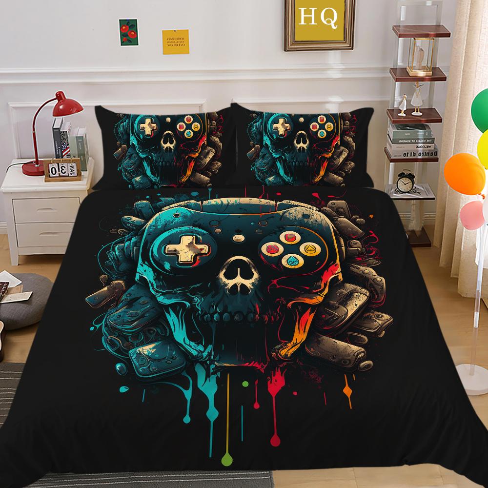 3D Game Console Printing Comforter Cover Set Twin Size Bed Set Cover Children High Quality Luxury Bed Set