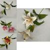 Lifelike 3d Cloth Lilies Artificial Flowers For Home Decor Wedding Centerpiece Floral Arrangement
