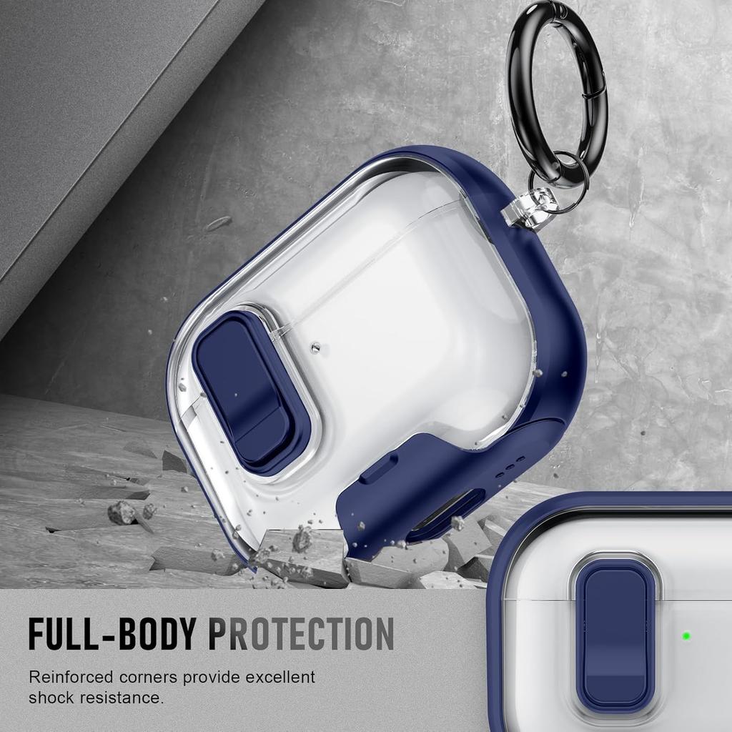 for AirPods Pro 3 Earphone Case (2026 New) with Phone Stand & Cleaner Kit Case Cover Accessories for AirPods Pro 3 with Keychain