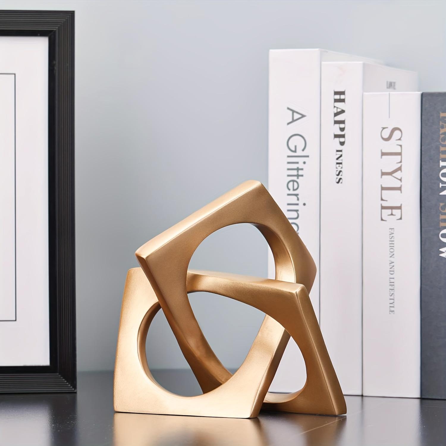 

Cross-Border Modern Minimalist Electroplated Geometric Ornaments Creative Decorative Metal Accessories for Living Room Cabinet A золотой