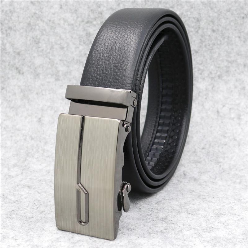 Hi Men's Leather Belt Luxury Designer Belts Men High Quality Male Metal Buckle Belt