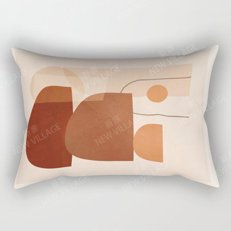 Decor nordic de toamnă, îmbrățișare, față de pernă, abstractă, frunze geometrice, boemă, canapea mașină, husă de pernă pentru sufragerie 30x50