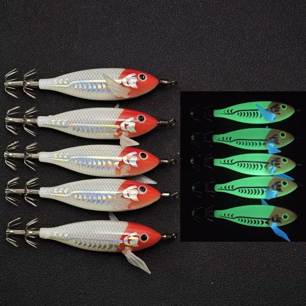 2pcs 2pcs Pack Shrimp Fishing Lures 8cm Length Prawn Lure Durable Squid Jig Hook For Fishermen