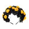 Delicate Flower&Skull Hairband Thin Side Hairband Flower Shape Headband for Girls Hairband with Veil Decor