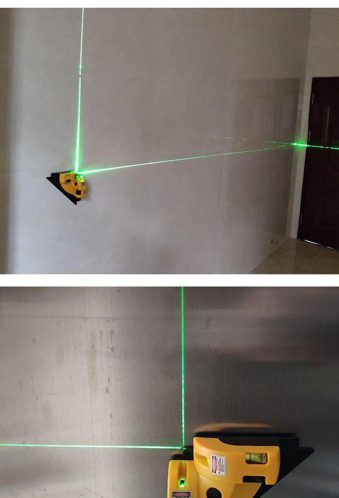 Högprecision Multifunktionell Infraröd Laser Rätvinklig Golvnivålinjal 90°