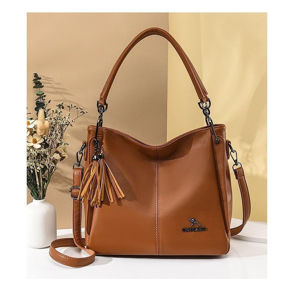 Lightweight Large Capacity Faux Leather Multipurpose Storage Bag for Daily Use