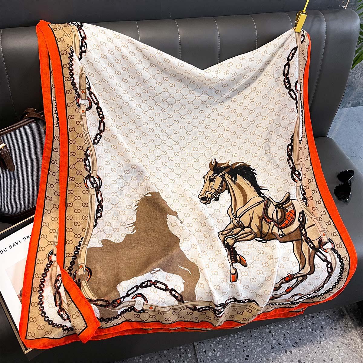 

Цепь Лошадь Новый Модный Длинный Шарф Простой и Универсальный Европейский и Американский Модный Шарф Шаль Защита от Солнца Шея 88*182cm