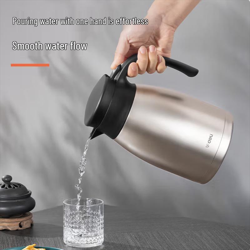 Deli LL103 Gold 2.0L Stainless Steel Thermos