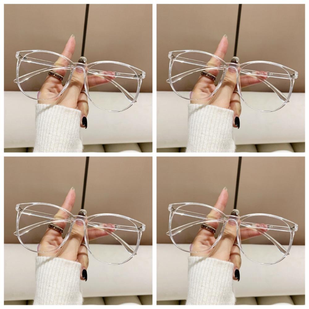 4 PCS Anti Blue Light Blocking Glasses Clear Anti Radiation Glasses Replaceable Lens for Women/Men