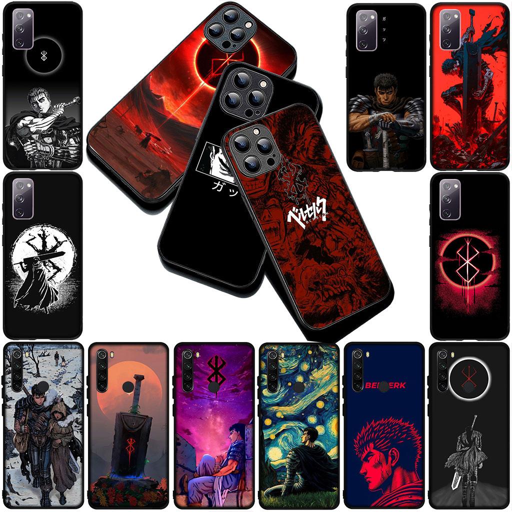 Casing Phone Cover for Samsung Galaxy S22 S21 S20 FE Ultra Plus A07 A17 A15 A16 A25 A57 A37 Case  Berserk Anime Guts