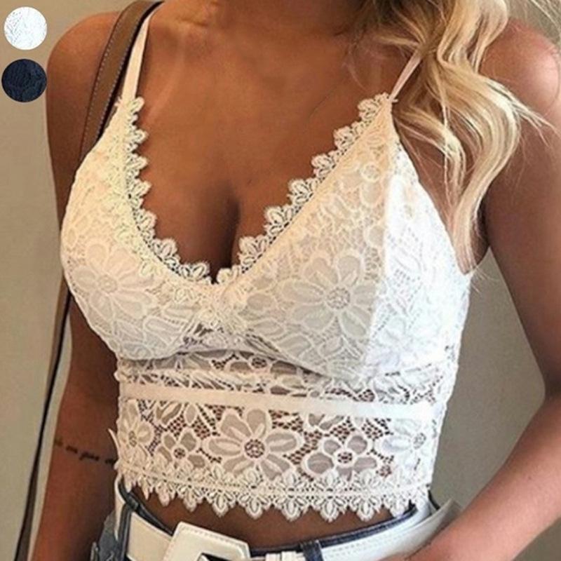 Bralet Bralette Womens Lace Bra Bustier Crop Top Ladies Camisole Cami Tank Vest
