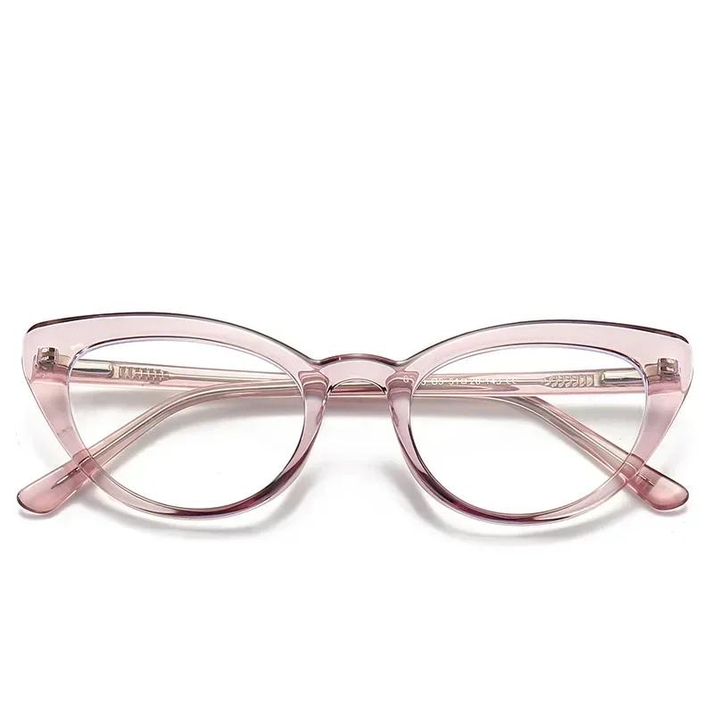 Unisex Glasses Frame Women Optical Flat Lens Anti Blue Light Glasses Elastic Legs Mirror New Fashion Cat Eye Glasses