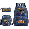Dragon Ball Super Z Printed Backpack 3-Piece Set Casual Outdoor School Bag 3-Piece Set