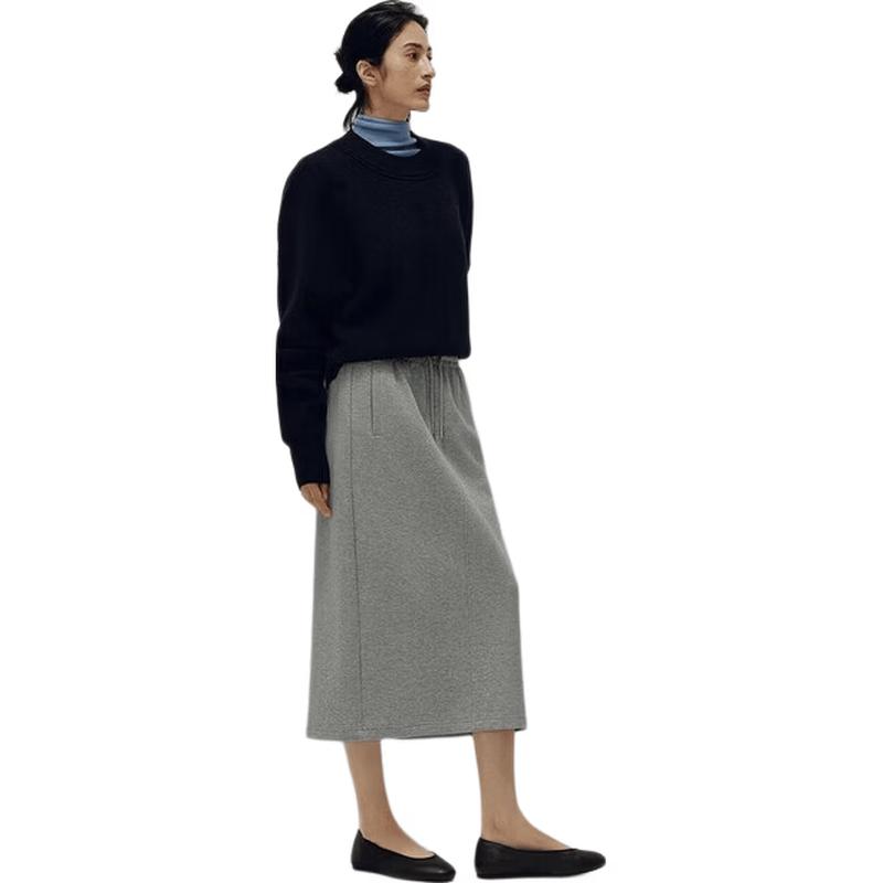 Semir Women's Sporty Striped Straight Long Skirt