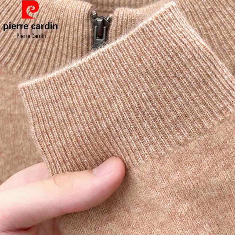Pierre Cardin Men's Premium Wool-Cashmere Blend Mock Neck Sweater