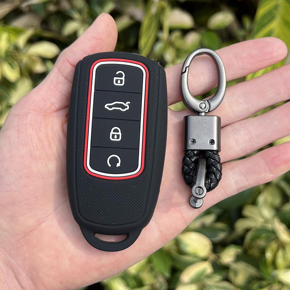 Silicone Key Case For Chery Tiggo 8 Pro  Car Key Cover For Chery Tiggo 7 Pro 8 Plus Arrizo 5 3 Button Key Chain Accessories