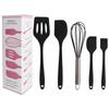 Silicone Kitchen Utensil Set: 5-Piece Heat-Resistant Baking Tools - Spatula, Oil Brush, Whisk